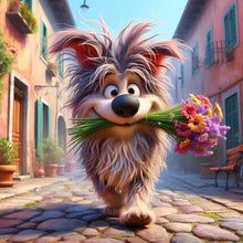 Load image into Gallery viewer, Parrot Dog-Full Round Diamond Painting-40x40cm