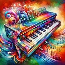 Load image into Gallery viewer, Colorful Musical Instruments Piano-Full Round Diamond Painting-40x40cm