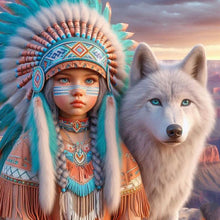 Load image into Gallery viewer, Indian Child-Full Round Diamond Painting-40x40cm