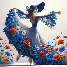 Load image into Gallery viewer, Beautiful Skirt Girl-Full Round Diamond Painting-40x40cm