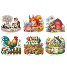 Load image into Gallery viewer, Animal-Single Side Drill-Acrylic Diamond Desktop Ornament