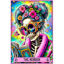 Load image into Gallery viewer, Skeleton Old Lady Tarot Card-Full Round Diamond Painting-40x60cm-Large Size