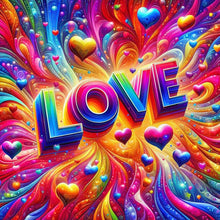 Load image into Gallery viewer, Colorful Love-Full Round Diamond Painting-40x40cm