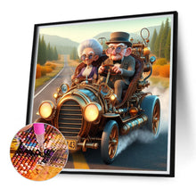 Load image into Gallery viewer, Grandpa and grandma traveling-Full Round Diamond Painting-40x40cm