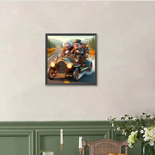 Load image into Gallery viewer, Grandpa and grandma traveling-Full Round Diamond Painting-40x40cm