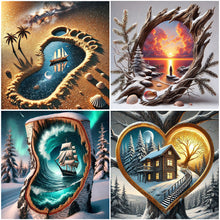 Load image into Gallery viewer, Sunset-Full Round Diamond Painting-40x40cm