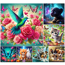 Load image into Gallery viewer, Two Puppies-Full Round Diamond Painting-30x30cm