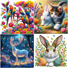 Load image into Gallery viewer, Colourful Parrot-Full Round Diamond Painting-30x30cm