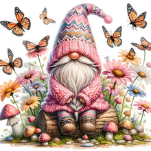 Load image into Gallery viewer, Flower Gnome-Full Round Diamond Painting-30x30cm