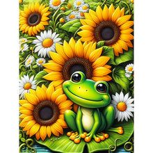 Load image into Gallery viewer, Sunflower Frog-Full Round Diamond Painting-30x40cm
