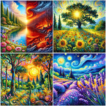 Load image into Gallery viewer, Lavender Field-Full Round Diamond Painting-40x40cm