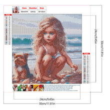 Load image into Gallery viewer, Girl Dog-Full Round Diamond Painting-40x40cm
