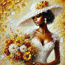 Load image into Gallery viewer, Lady-Full Round Diamond Painting-40x40cm