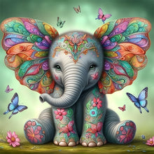Load image into Gallery viewer, Elephant-Full Round Diamond Painting-30x30cm