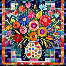Load image into Gallery viewer, Abstract Flowers-Full Round Diamond Painting-30x30cm