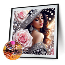 Load image into Gallery viewer, Lady-Full Round Diamond Painting-40x40cm