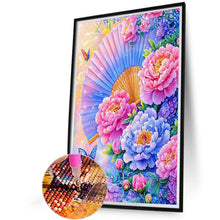 Load image into Gallery viewer, Flower-Full Round Diamond Painting-40x60cm-Large Size