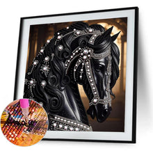 Load image into Gallery viewer, Gorgeous Black Horse-Partial Special Diamond Painting-30x30cm