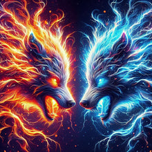 Load image into Gallery viewer, Wolf-Full Round Diamond Painting-40x40cm