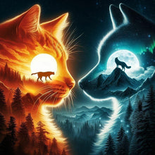 Load image into Gallery viewer, Wolf-Full Round Diamond Painting-40x40cm