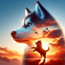 Load image into Gallery viewer, Wolf-Full Round Diamond Painting-40x40cm