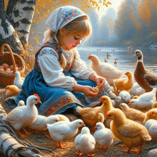 Load image into Gallery viewer, Girl-Full Round Diamond Painting-40x40cm