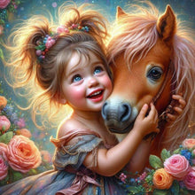 Load image into Gallery viewer, Girl-Full Round Diamond Painting-40x40cm