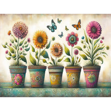 Load image into Gallery viewer, Flower Hummingbird-Full Round Diamond Painting-40x30cm