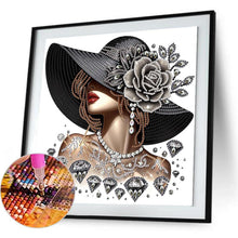 Load image into Gallery viewer, Elegant Hat Woman-Partial Special Diamond Painting-30x30cm