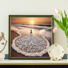 Load image into Gallery viewer, Beach Dress Beauty-Partial Special Diamond Painting-30x30cm