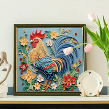 Load image into Gallery viewer, Quilling Rooster-Partial Special Diamond Painting-30x30cm