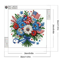 Load image into Gallery viewer, Independence Day Bouquet-Partial Special Diamond Painting-30x30cm
