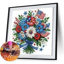 Load image into Gallery viewer, Independence Day Bouquet-Partial Special Diamond Painting-30x30cm