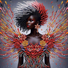 Load image into Gallery viewer, Elegant Black Beauty-Partial Special Diamond Painting-30x30cm