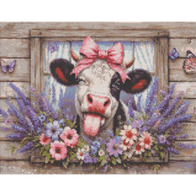 Load image into Gallery viewer, Vintage Farm Cow-Full Round Diamond Painting-50x40cm