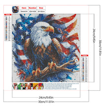 Load image into Gallery viewer, American Flag Eagle-Full Round Diamond Painting-30x30cm