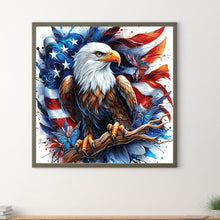 Load image into Gallery viewer, American Flag Eagle-Full Round Diamond Painting-30x30cm