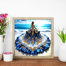 Load image into Gallery viewer, Gorgeous Skirt Girl-Partial Special Diamond Painting-30x30cm