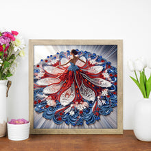 Load image into Gallery viewer, Gorgeous Skirt Girl-Partial Special Diamond Painting-30x30cm