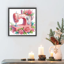 Load image into Gallery viewer, Pink Sewing Machine-Partial Special Diamond Painting-30x30cm