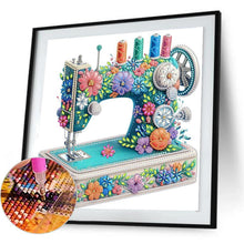 Load image into Gallery viewer, Vintage Sewing Machine-Partial Special Diamond Painting-30x30cm
