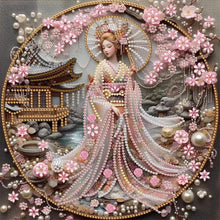 Load image into Gallery viewer, Japanese Style Girl-Partial Special Diamond Painting-30x30cm