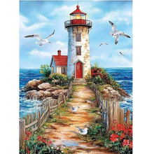 Load image into Gallery viewer, Lighthouse-Full Round Diamond Painting-30x40cm