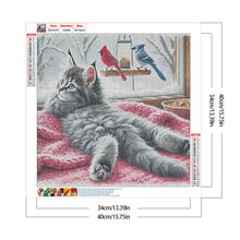 Load image into Gallery viewer, Cat-Full Round Diamond Painting-40x40cm