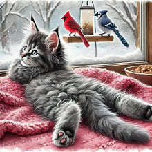 Load image into Gallery viewer, Cat-Full Round Diamond Painting-40x40cm
