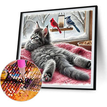 Load image into Gallery viewer, Cat-Full Round Diamond Painting-40x40cm
