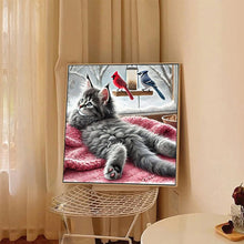 Load image into Gallery viewer, Cat-Full Round Diamond Painting-40x40cm