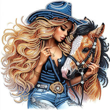 Load image into Gallery viewer, Denim Girl-Partial Special Diamond Painting-30x30cm