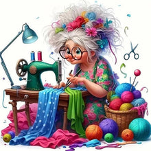 Load image into Gallery viewer, Sewing Machine-Full Round Diamond Painting-40x40cm