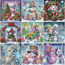 Load image into Gallery viewer, Snow Scene Snowman-Partial Special Diamond Painting-30x30cm